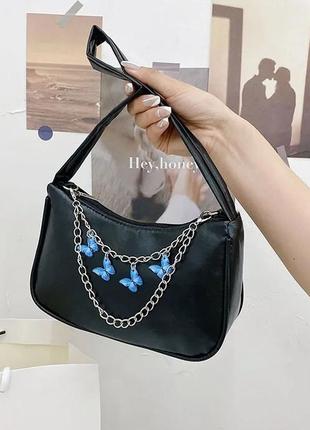 Сумочка з ланцюжком метелики