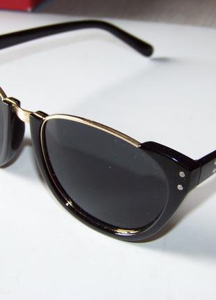 Полуободковые очки антиблик с черной оправой и черной дымчатой линзой италия3 фото