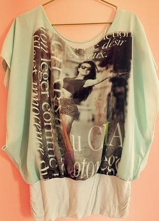 Блуза,футболка з віскози на бавовняній підкладці,італія