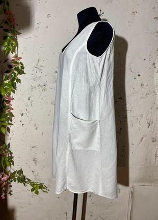 Простое белое платье с карманами 🌩️ florence &amp; frad 🌩️ англия, р. 464 фото