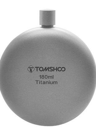 Титановая фляга tomshoo titanium 180 мл для алкогольных напитков.