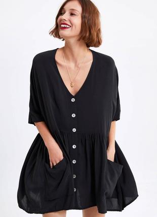 Zara платье туника блуза l 5216/246