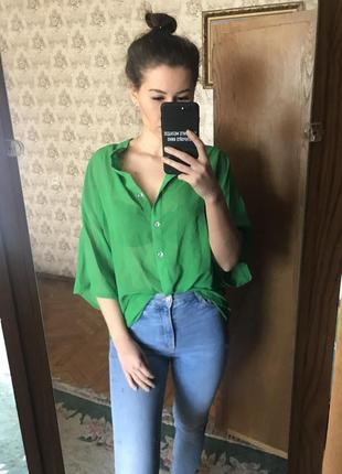 Яркая шифоновая рубашка d&g