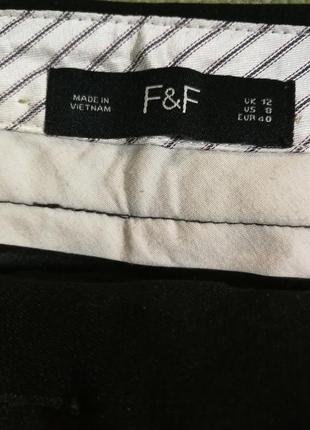 Черные укороченные брюки f&f5 фото