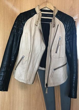 Кожаная куртка zara