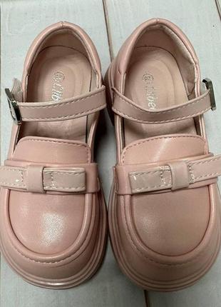 Школьные детские туфли clibee для девочки 26 17 см розовый5 фото