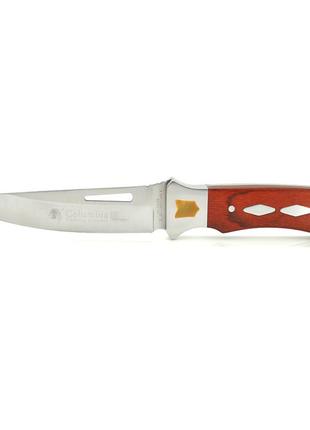 Нож для кемпинга sc-8104, wood+steel, чехол