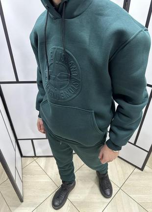 Мужской спортивный костюм stone island трехнитка