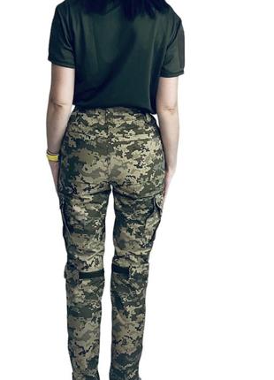 Жіночі тактичні штани укрпіксель на флісі (зима)2 фото