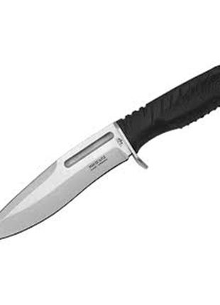 Нож для кемпинга sc-8114, steel + black wood, чехол
