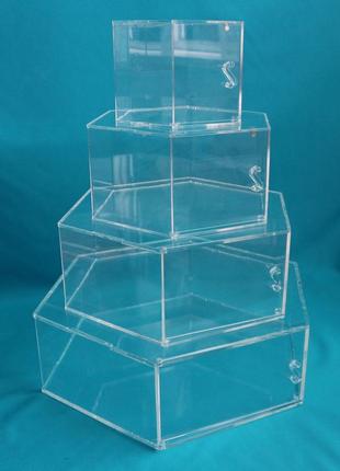 Кристально прозрачная колона для декорации тортов