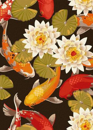 Набір для розпису по номерах. "райдужні карпи" 40х40см, шт