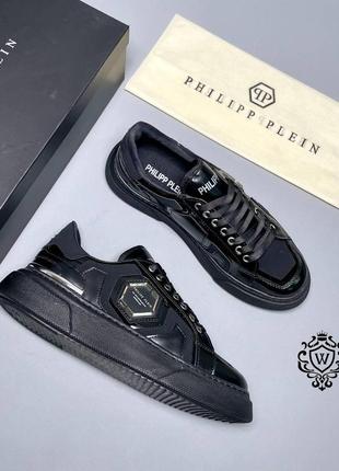 Кроссовки philipp plein/филипп плейн черный8 фото