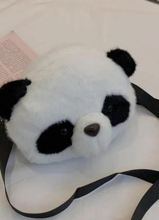 Новая девичья меховая сумочка панда.2 фото