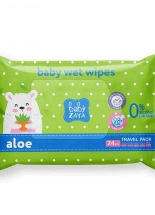 Вологі серветки baby zaya aloe 24 шт