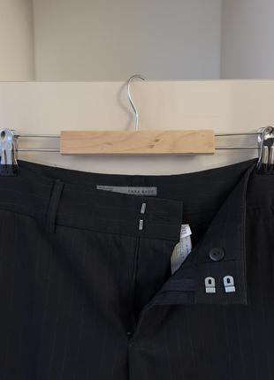 Шикарные длинные брюки штаны zara в актуальную полоску в стиле office siren1 фото