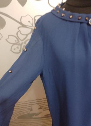 Брендовая шифоновая блуза блузка большого размера5 фото