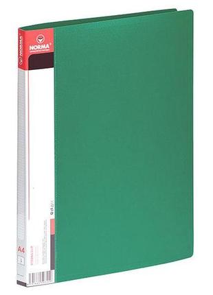 Папка з притиском a4 "norma" 5034 + кишеня 2см зелена, шт