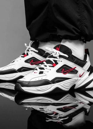 Кроссовки nike m2k tekno white black red - av4789-1046 фото