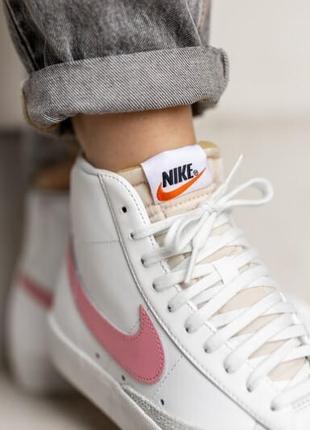 Кроссовки nike blazer mid 77 white atomic pink (w) - cz1055-1109 фото