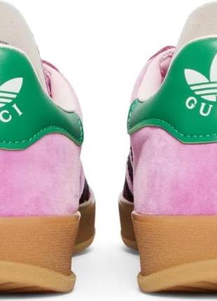 Кроссовки adidas x gucci gazelle pink velvet - 707864 9stu0 5960/hq70844 фото