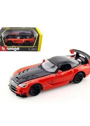 Автомодель - dodge viper srt10 acr (ассорті помаранч-чорн металік, червоно-чорн металік, 1:24)