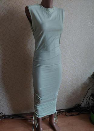 Подарок к покупке новое оливковое платье р 10-123 фото