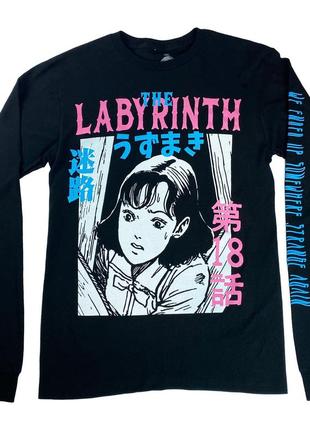 Свитшот черный loys анимэ junji ito - the labyrinth