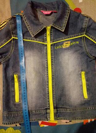Куртка джинсова,джинсовий піджак на зростання 116-1203 фото