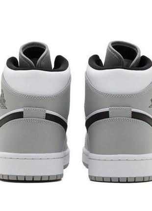 Кроссовки nike air jordan 1 mid light smoke grey4 фото