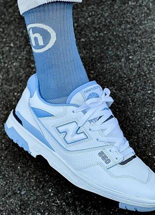 Кроссовки new balance 550 unc white university blue - bb550hl18 фото