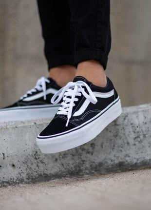 Кеди низькі vans old skool black white — vn000d3hy2810 фото