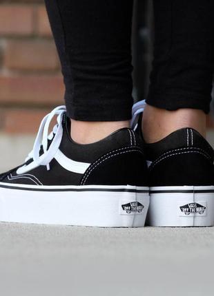 Кеди низькі vans old skool black white — vn000d3hy289 фото