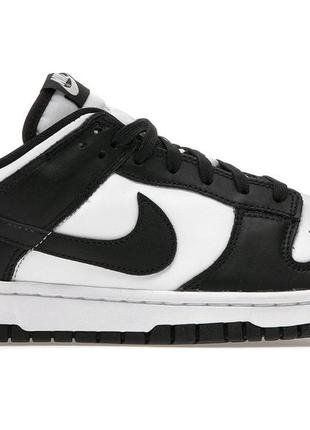 Кроссовки nike dunk low retro white black