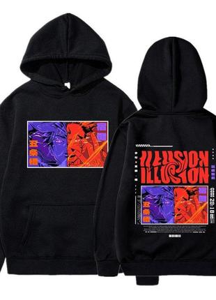 Худі чорний loys аніме ryomen sukuna gojo satoru xs
