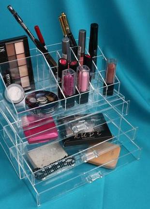 Акриловий органайзер для косметики cosmetic organizer6 фото