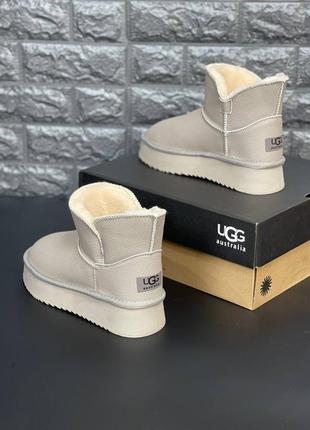 Уггі жіночі на високій підошві ugg australia класичні теплі угг високі7 фото