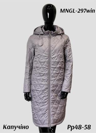 Удлиненная зимняя куртка-пуховик mangelo, р.46-544 фото