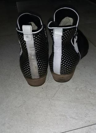 Бездоганні шкіряні  ботільйони-черевики німецького мультібренду zanon&zago,41 розмір(27,3 см)5 фото