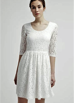 Нове плаття mint&amp;berry біле відкрита спина ошатне плаття на новий рік мереживо