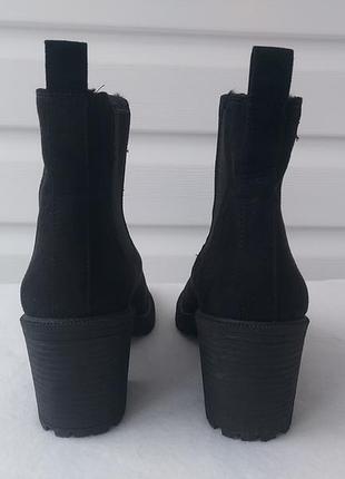 Женские утепленные ботильоны ботинки на блочном каблуке h&amp;m