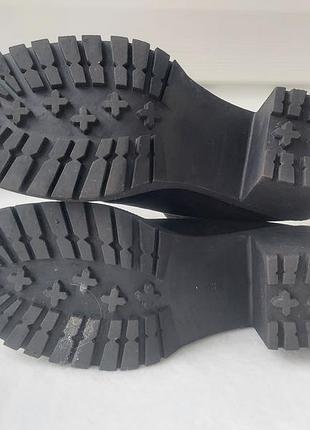 Женские утепленные ботильоны ботинки на блочном каблуке h&amp;m