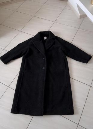 Стильное черное пальто шубка h&amp;m3 фото