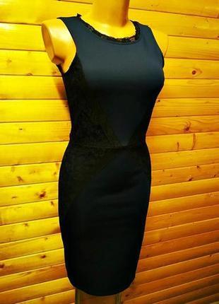 Великолепное силуэтное платье с кружевом известного датского бренда vero moda2 фото