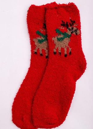 Новогодние женские носки, красно-коричневого цвета, размер 34-40, 151r2327