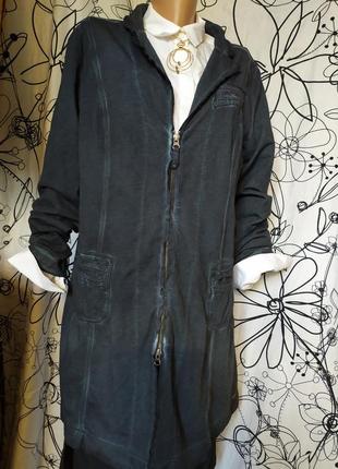Кардиган удлиненный пиджак ткань под ждинс nile стиль под annette gortz