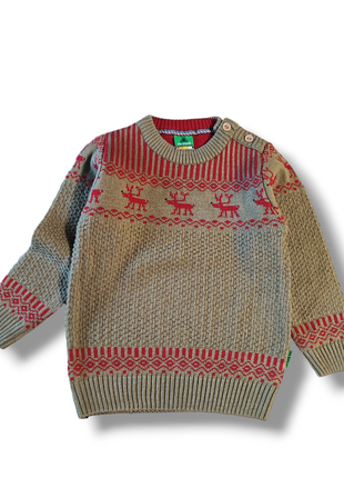 Детский джемпер олени новогодний свитер кофта