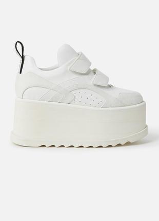 Кроссовки женские stella mccartney eclypse platform, белые (стелла маккартни, кросівки)