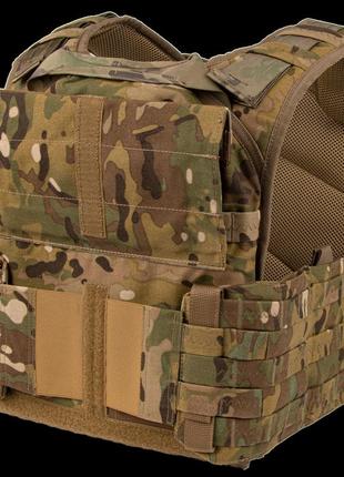 Військовий жилет для бронепластин із бічними кишенями, для плит 300х250 мм, мультиків1 фото