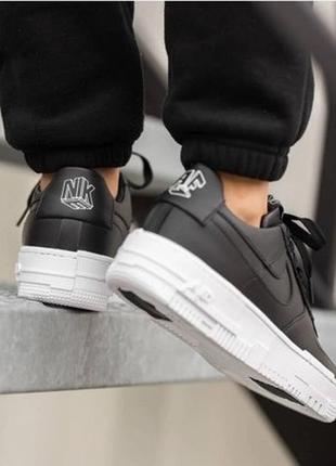 Кросівки nike air force 1 pixel black white7 фото